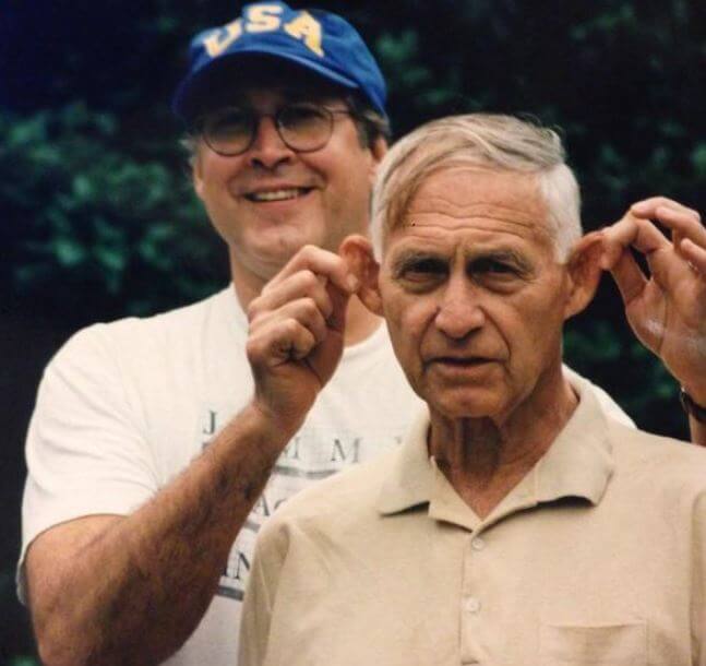 Edward Tinsley Chase with his son Chevy Chase.